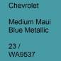 Preview: Chevrolet, Medium Maui Blue Metallic, 23 / WA9537.